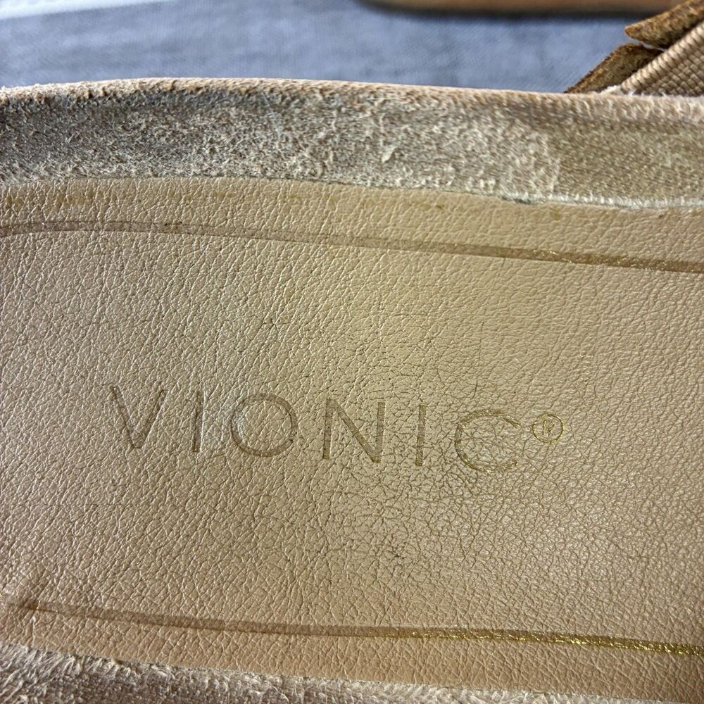 Vionic Hayden Wedge Sandals Women’s  Brown Toffee Suede Slip On Slides Size 9.5 - Picture 3 of 7